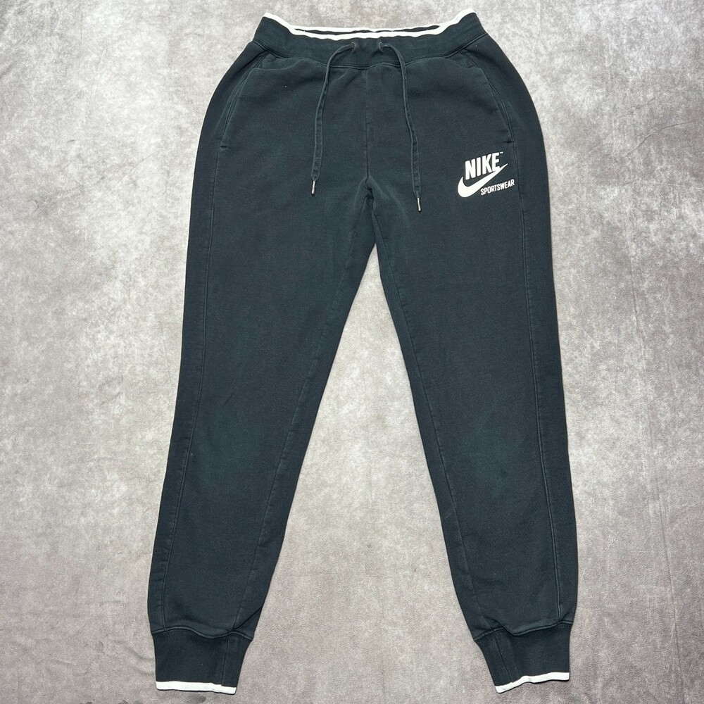 Nike Mens Sportswear Jogger Sweatpants Small Black Fleece Tapered Cuff 857094